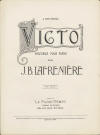 Victo: Mazurka pour Piano Sheet
                                  Music Cover