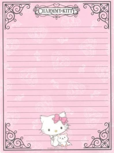 PAPIER A LETTRE HELLO KITTY