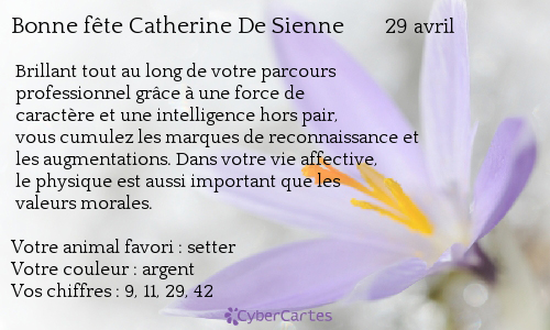 BONNE FETE CATHERINE DE SIENNE