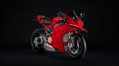 Ducati Panigale V4 S, 2025, Dark background, Sports bikes, 5K