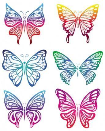 Butterfly paper cutting vector