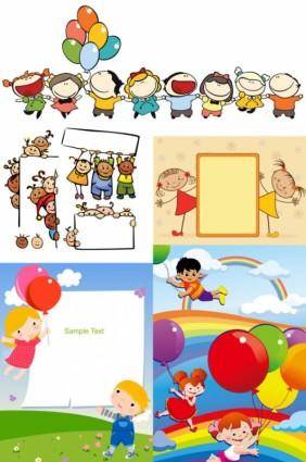 Children cartoon illustration vector