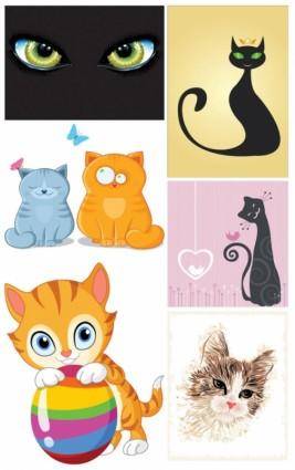 Cat theme vector