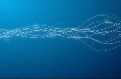 Vector Blue Wave Lines Background