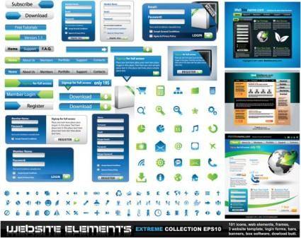 Web design elements 01 vector