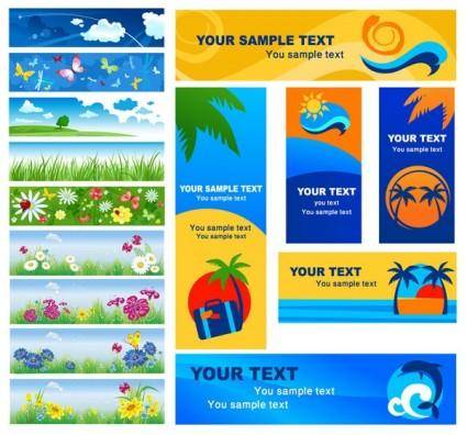 Summer banner vector