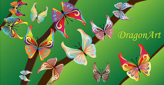 14 Colorful butterflies