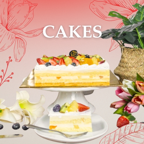 Cakes with flowers