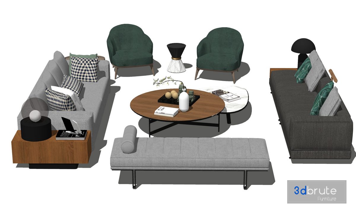 Sofa Set Sketchup Warehouse - Sketchup 3dbrute | Bodewasude