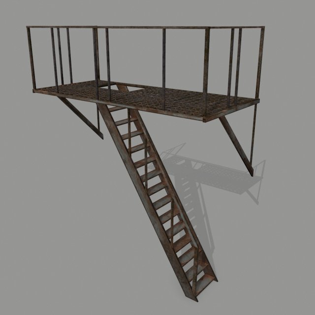 Fire Escape 3D Model