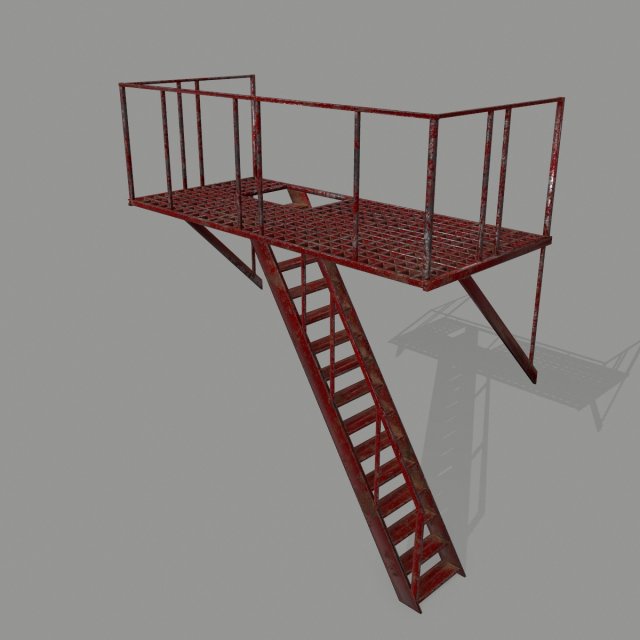 Fire Escape 3D Model