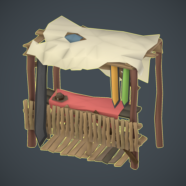 Cartoon Trade Shop 3D Model