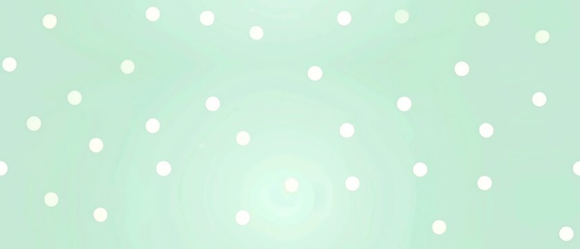 A pastel mint green background with delicate polka dots