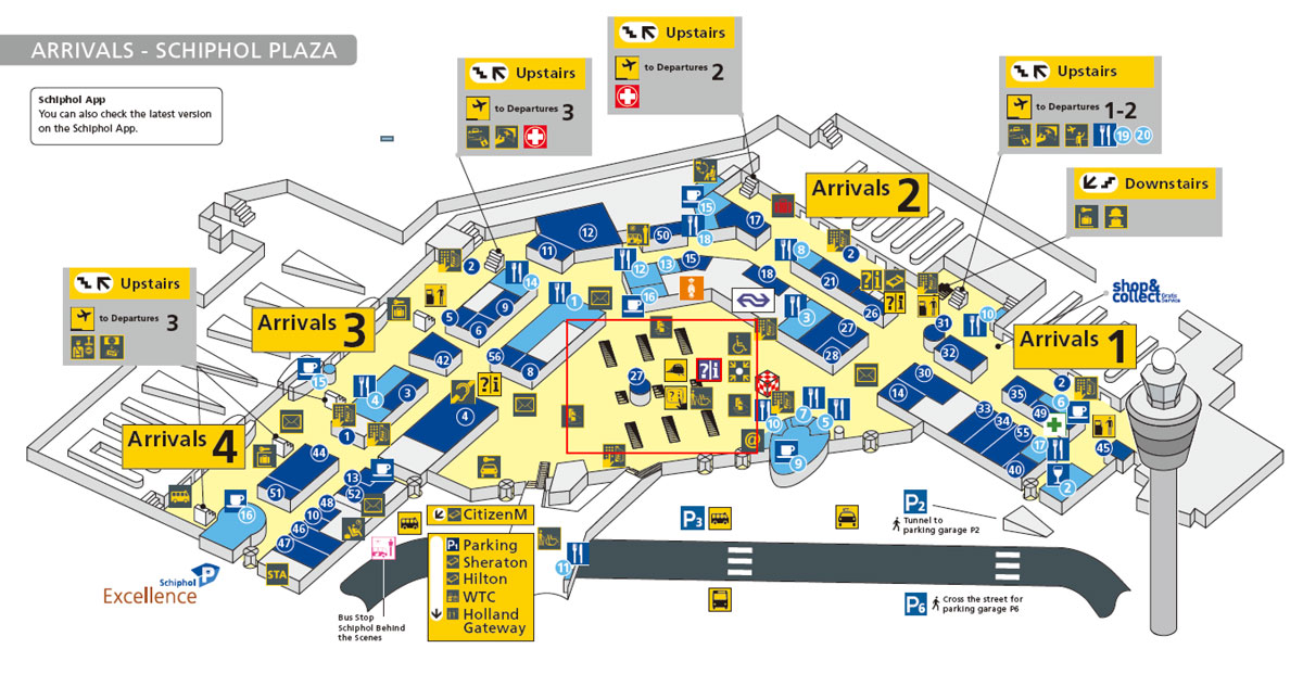 Schiphol Plaza Map