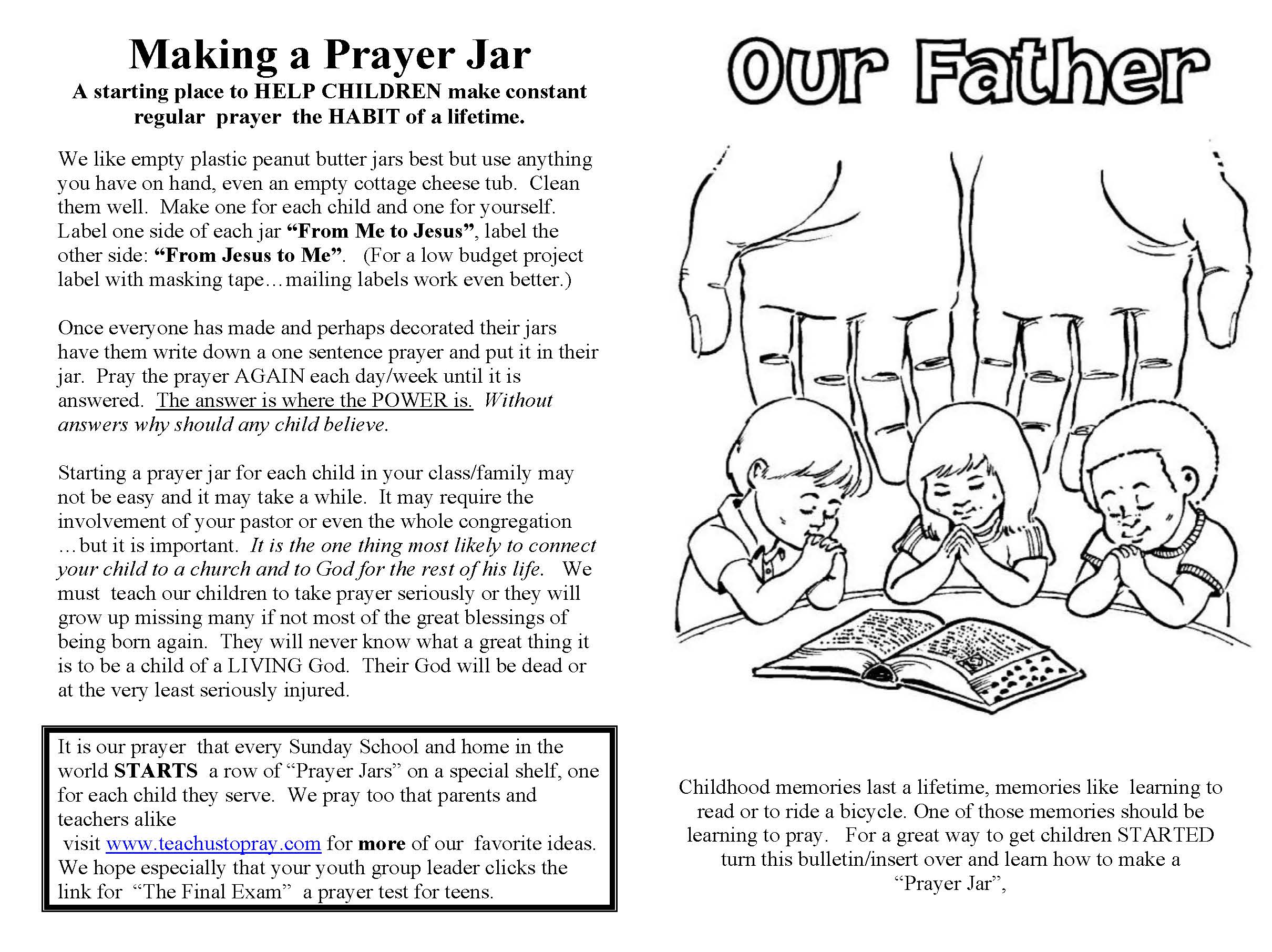 Free Printable The Lord's Prayer Activity Sheets