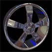 Create a realistic chrome car rims