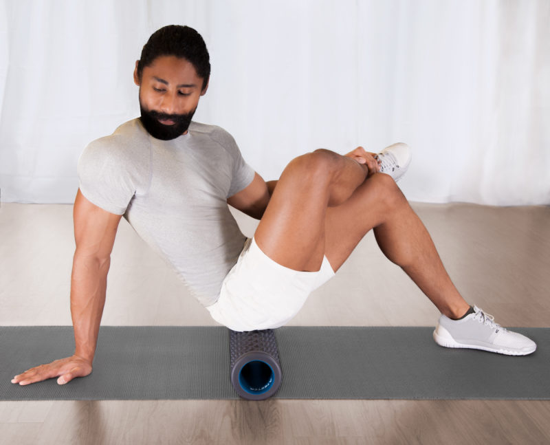 Teeter Massage Foam Roller In Use