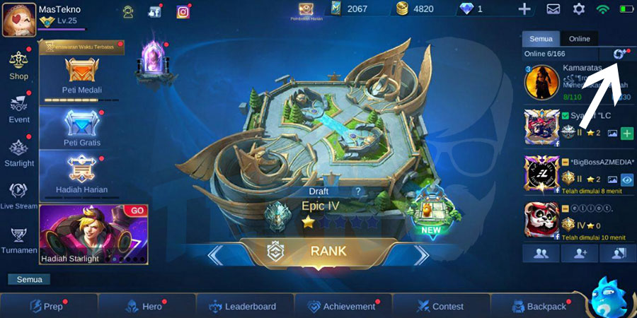 cara membuat group mobile legends