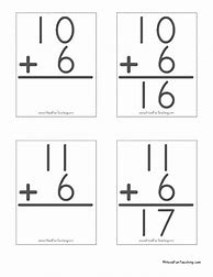 Image result for Number Flash Cards Addition