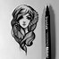 Image result for Black Pen Drawing Anime