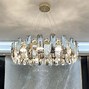 Image result for Brass Crystal Minimalist Chandelier