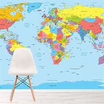 Image result for World Map Wall Mural Wallpaper