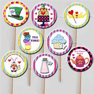 Image result for Tea Party Cupcake Toppers