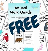 Image result for Animal Walk Flash Cards