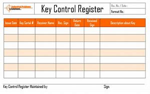 Image result for Key Holder Log Template