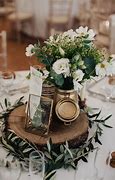 Image result for Centerpiece Ideas Stump Brown Table