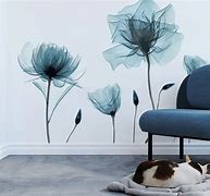 Image result for Blue Floral Wall Decals