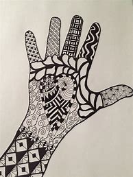 Image result for Zentangle Hand Art