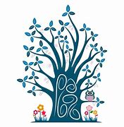 Image result for blue tree silhouette