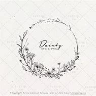 Image result for Dainty Flower Clip Art Black and White