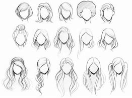 Image result for Female Hair Drawing