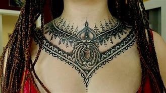 Image result for Necklace Chest Tattoo