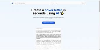 Image result for Cover Letter Geneeator Ai