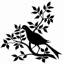 Image result for Siloouettes of Birds On a Branch