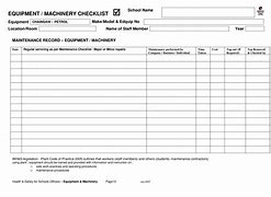 Image result for Machine Maintenance Log Template Excel