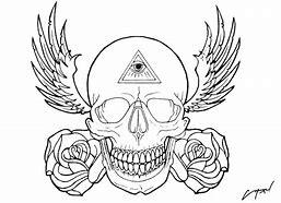 Image result for Skull Tattoo Flash Art