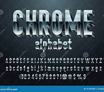 Image result for Colored Chrome Font