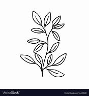 Image result for Curved Leaf Branch Silhouette