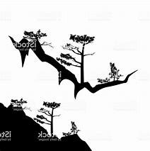 Image result for Mountain and Tree Silhouette