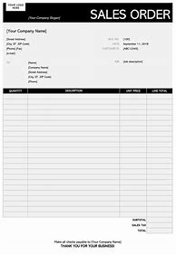 Image result for Sales Order Form Template Excel