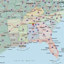 Image result for Free Road Map of Southeast U S