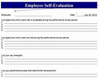 Image result for Employee Self Evaluation Form Template