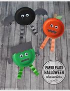 Image result for Paper Plate Crafts for Halloween