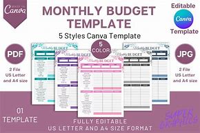 Image result for Canva Budget Template