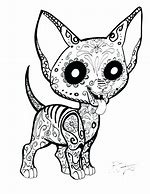 Image result for Skeleton Dog Coloring Page