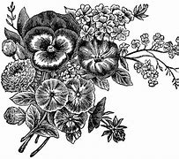 Image result for Abstract Flower Clip Art Black and White